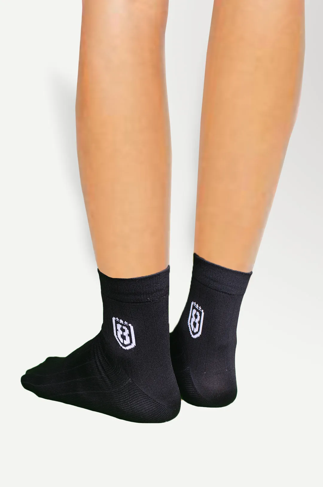 Nylon High Ankle Socks  - Black