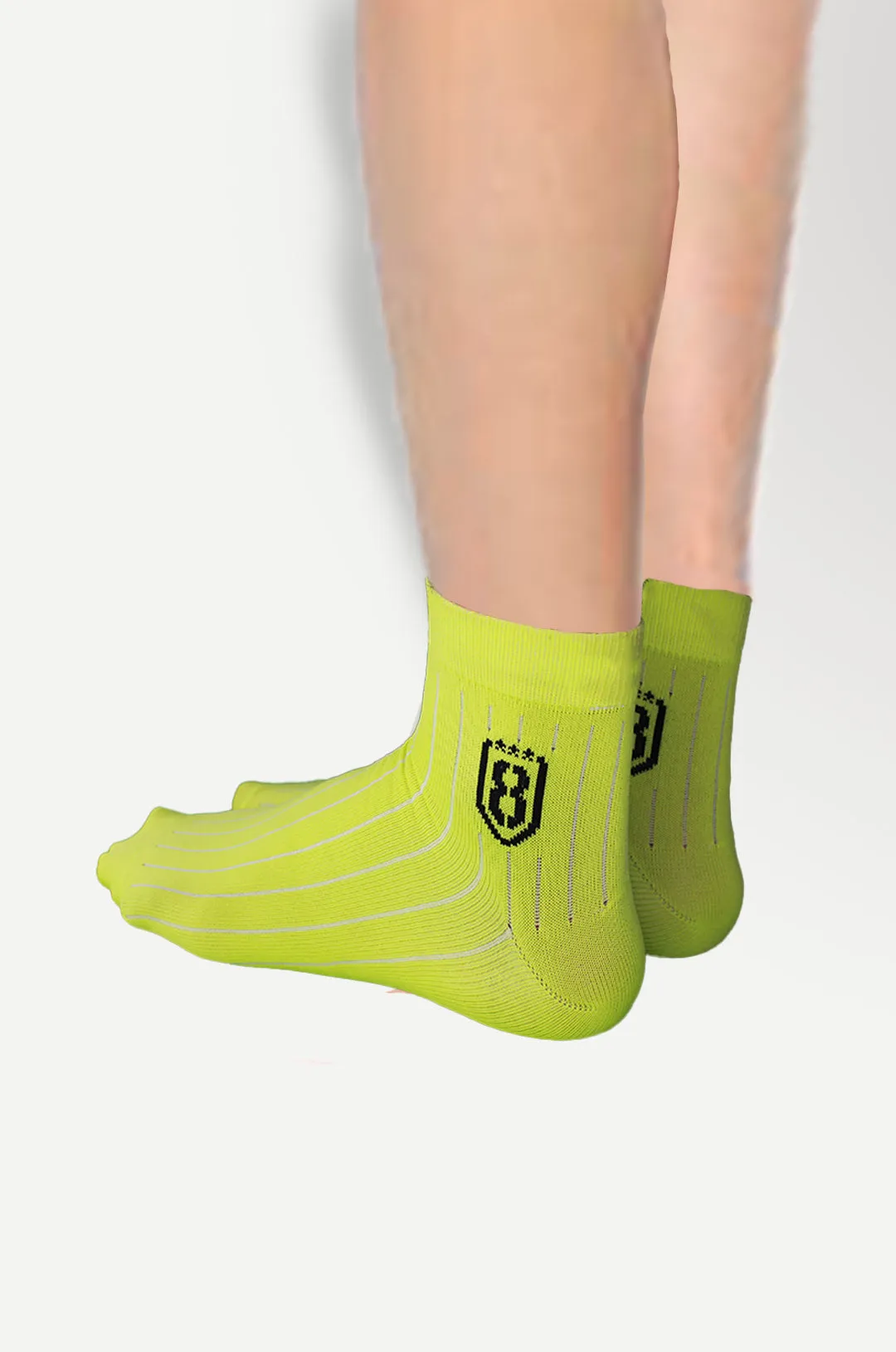 Nylon High Ankle Socks Set- Neon