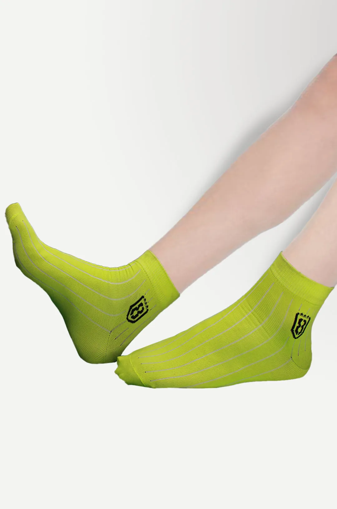 Nylon High Ankle Socks Set- Neon