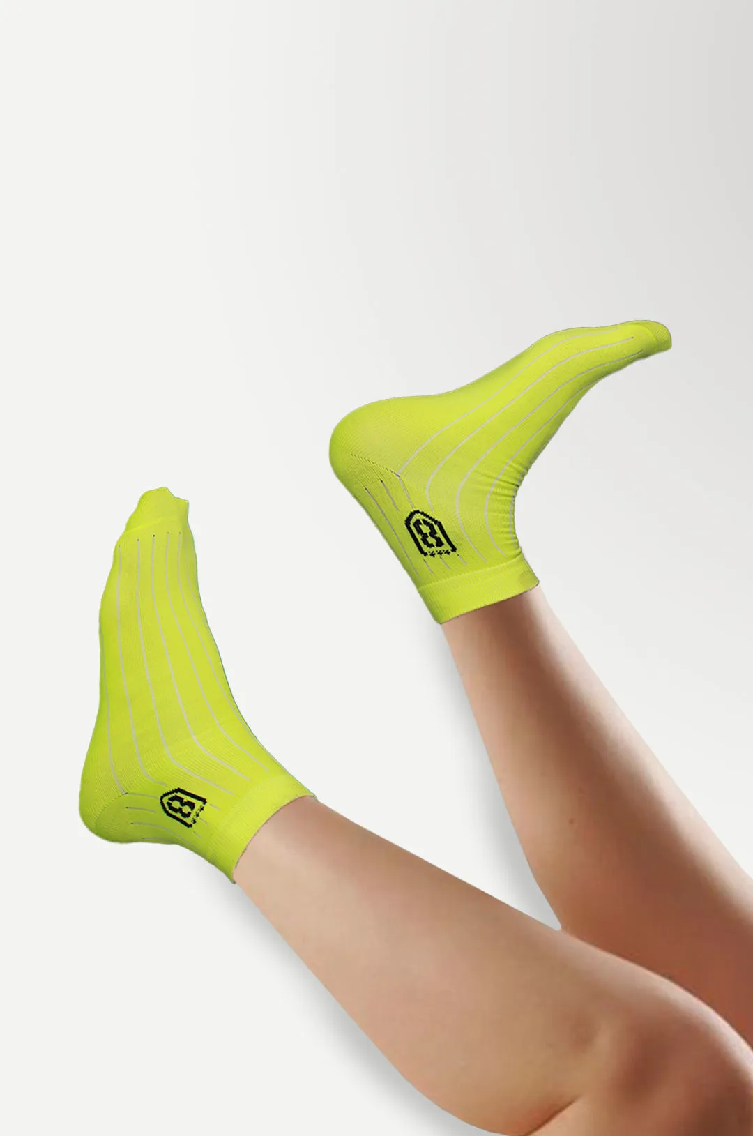 Nylon High Ankle Socks Set- Neon