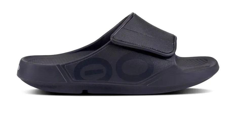 Oofos | OOahh Sport Flex Slide | Unisex | Black Matte