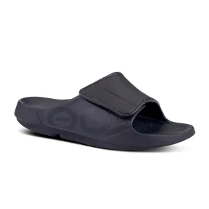 Oofos | OOahh Sport Flex Slide | Unisex | Black Matte