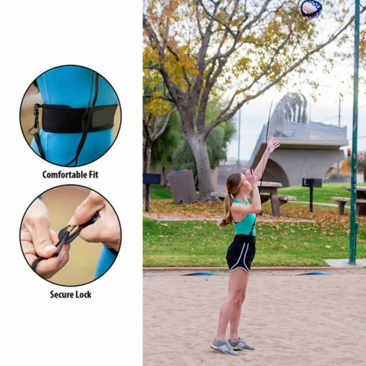 Outdoor Volleyball Training Equipment Rebound Volleyball Bag Volleyball Training Belt(Black)