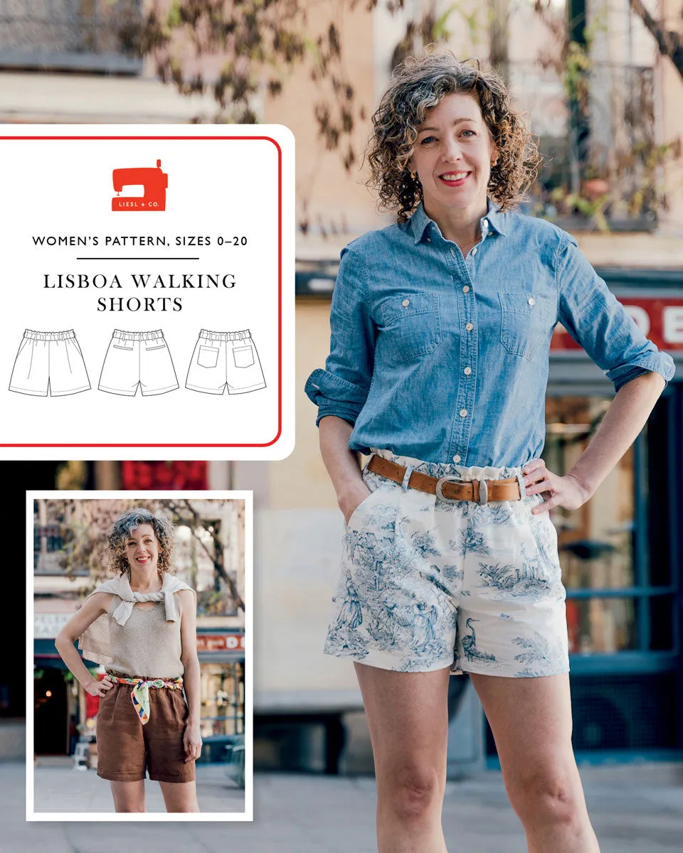 PDF Pattern - Lisboa Walking Shorts | Liesl   Co