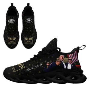 Personalized Trump Sneakers, Custom MAGA Shoes,  Comfortable Walking Shoes, Support for Trump's Gift