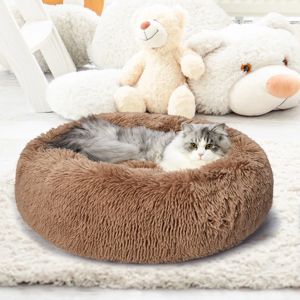 Pet Bed Mattress Dog Beds Bedding Cat Pad Mat Cushion Winter M Brown