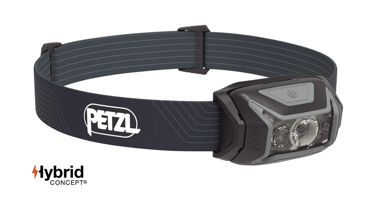 Petzl Actik Headlamp | Powerful, easy-to-use headlamp with red lighting. 450 lumens