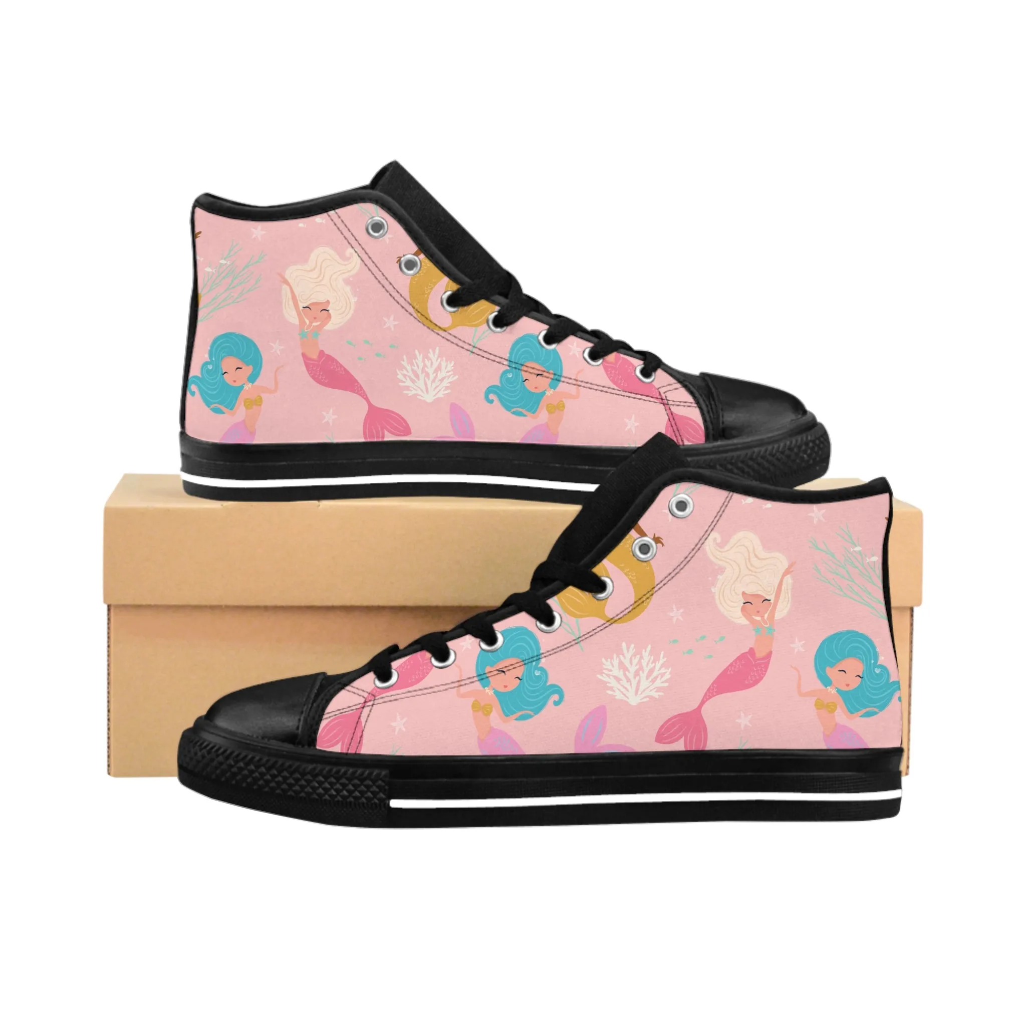 Pink Mermaids Women's Classic Sneakers