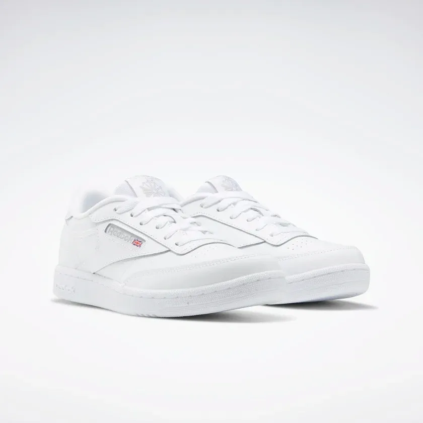 Reebok Kid's Club C Shoes - White / Sheer Grey