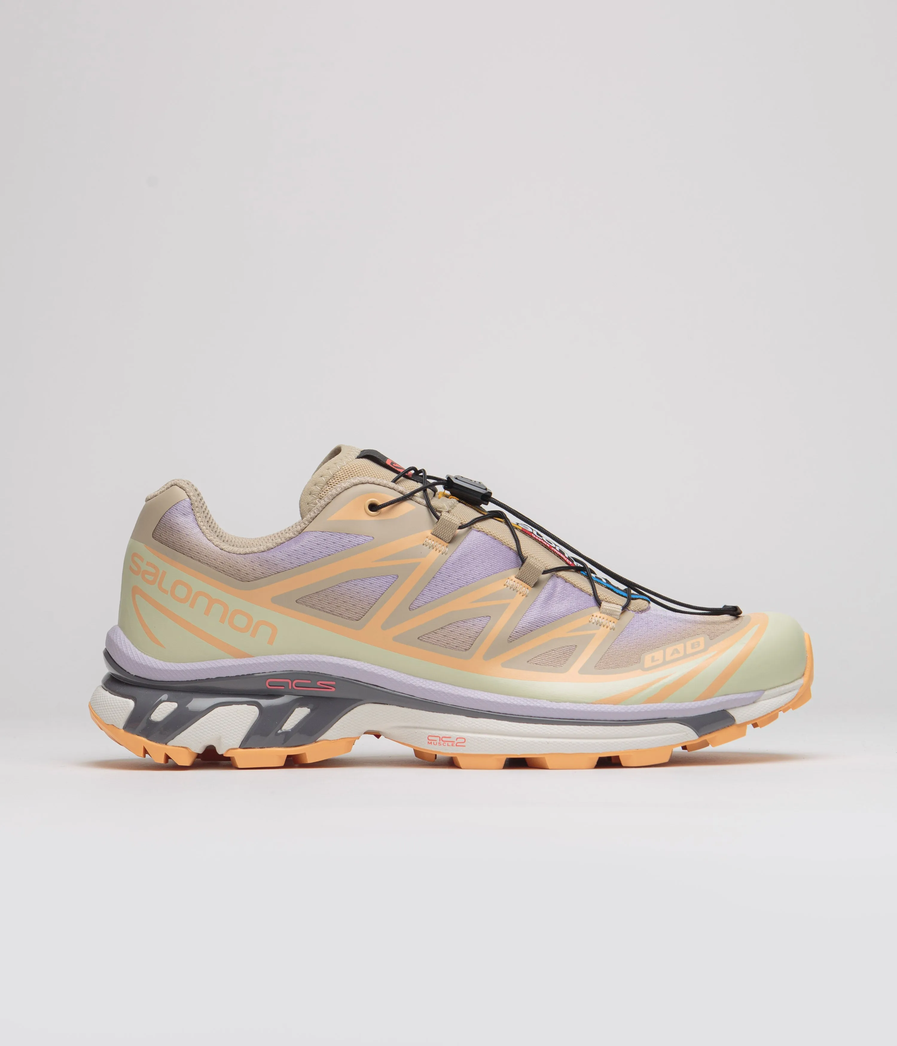 Salomon XT-6 Skyline Shoes - White Pepper / Peach Quartz / Orchid Petal