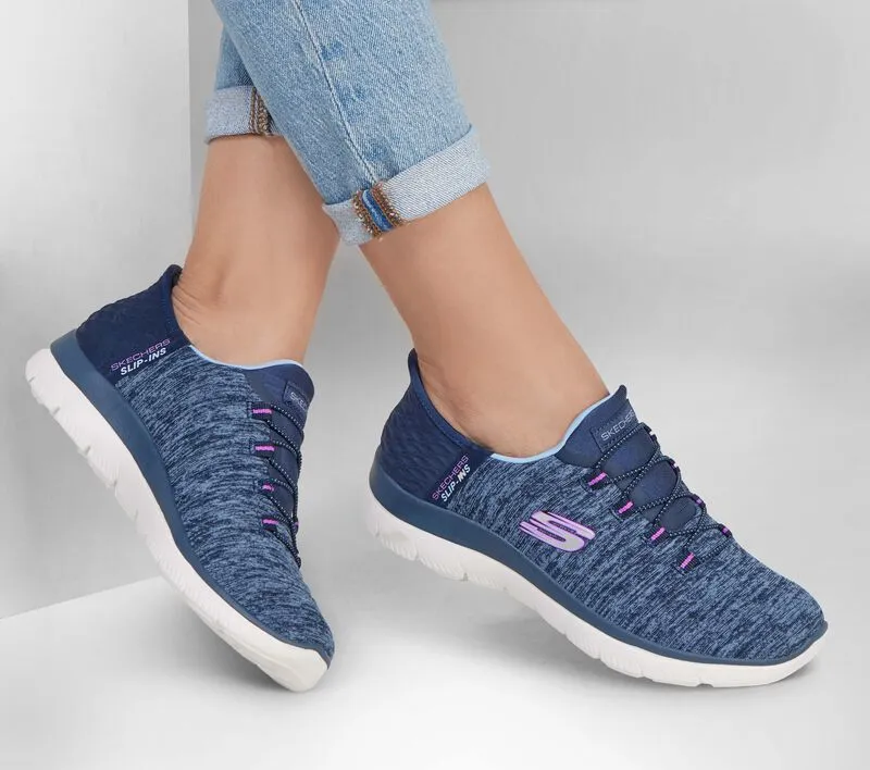 Skechers Slip Ins Summits Dazzling Haze- Navy & Purple (Regular & Wide)