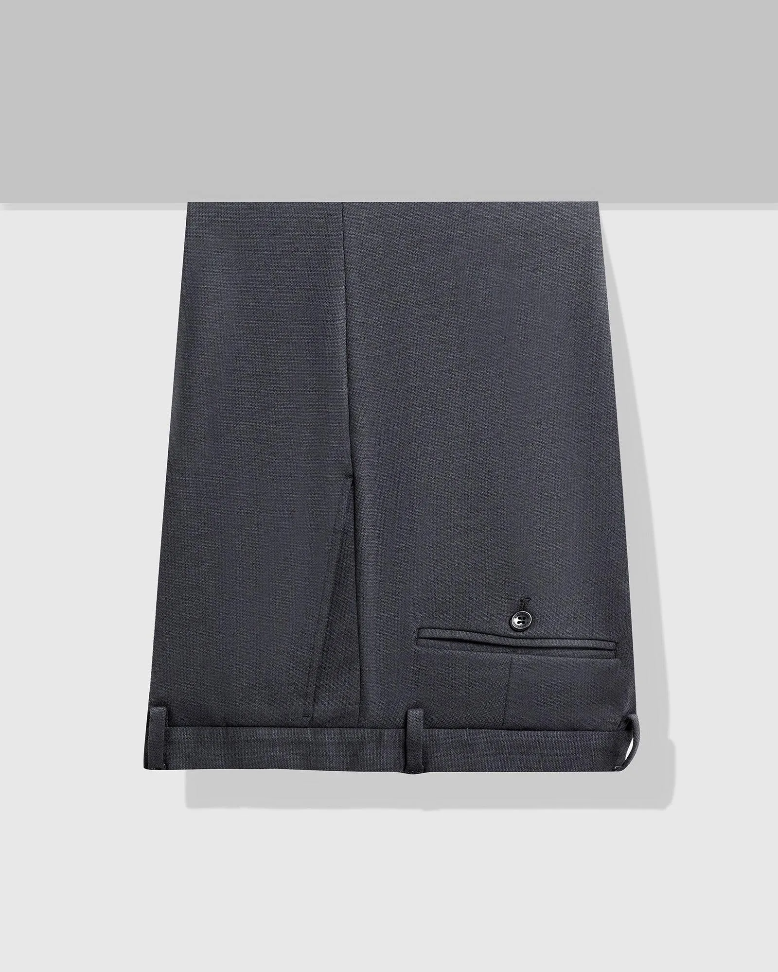 Slim Comfort B-95 Formal Charcoal Textured Trouser - Folk