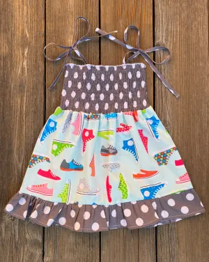 Smocked Tennis Shoe Dress