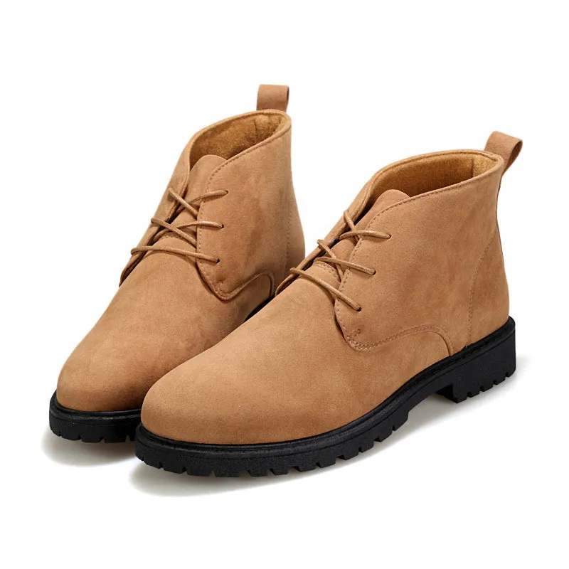 Smooth Suede Lace-Up Chukka Boots