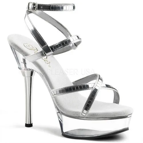 Stiletto Heel Multiple Mirror Tile Strap Sandal