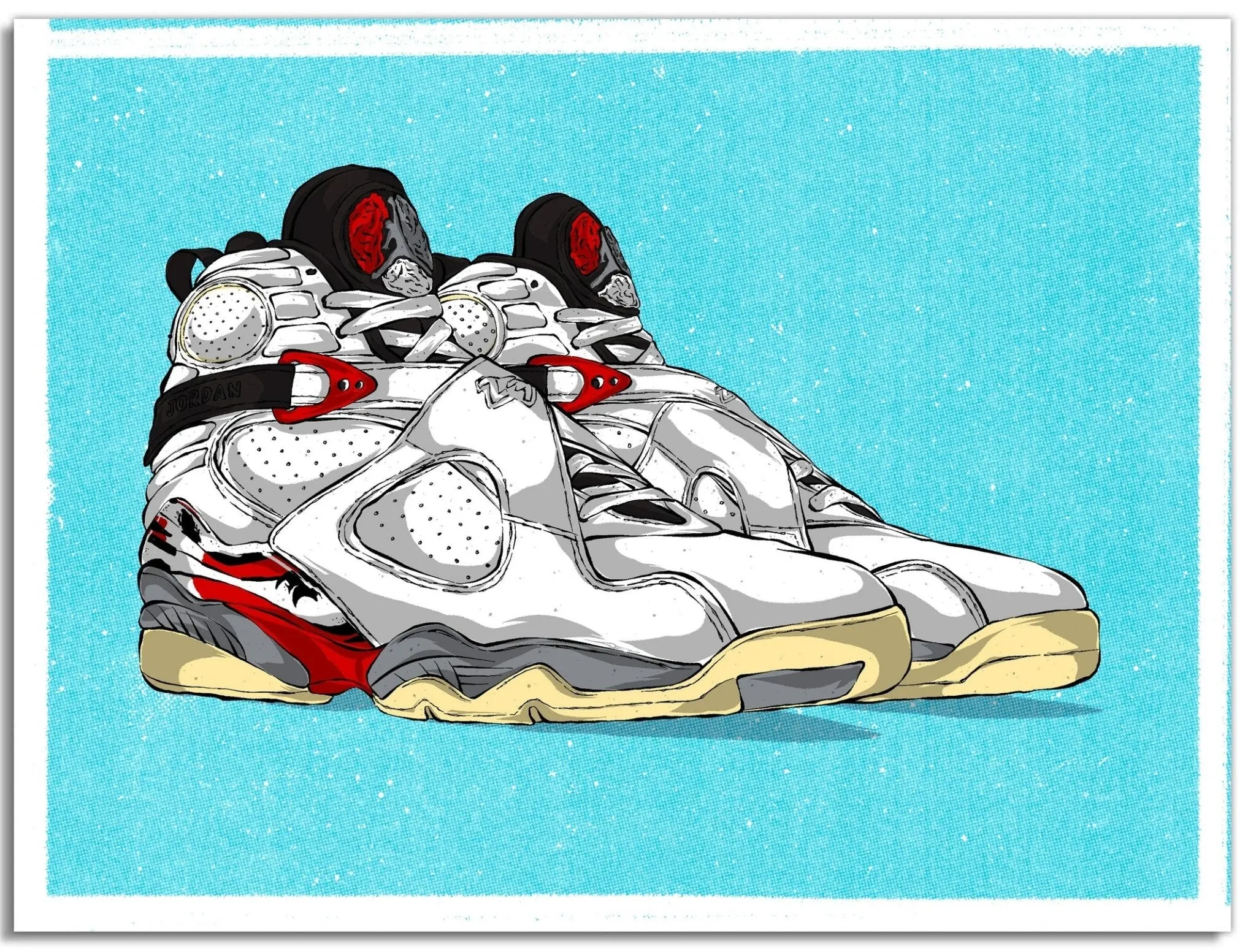 The Twelve: Wear Your Jays Jordan 8 Silkscreen Print by Eric Pagsanjan