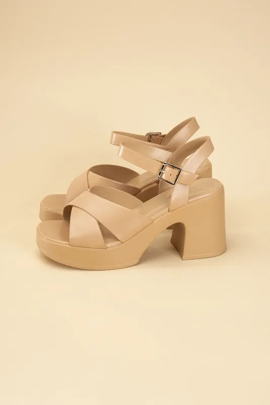 TOUCH-S Crisscross Sandal Heels