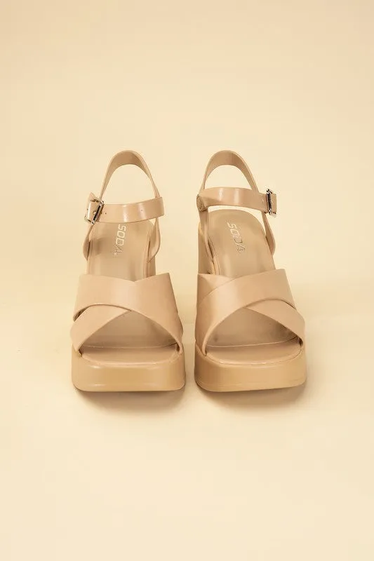 TOUCH-S Crisscross Sandal Heels