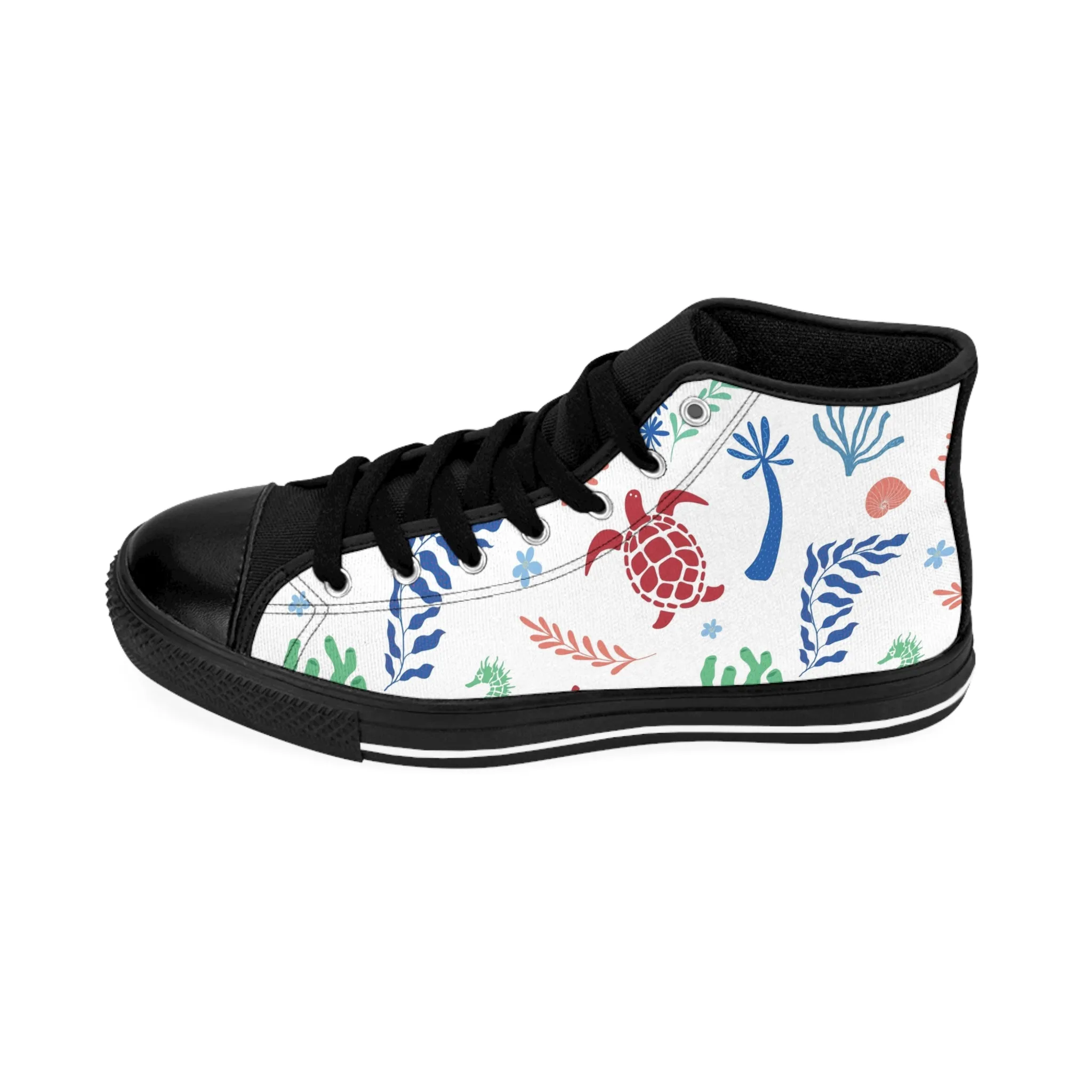 Turtle and Sea Life Women's Classic Sneakers