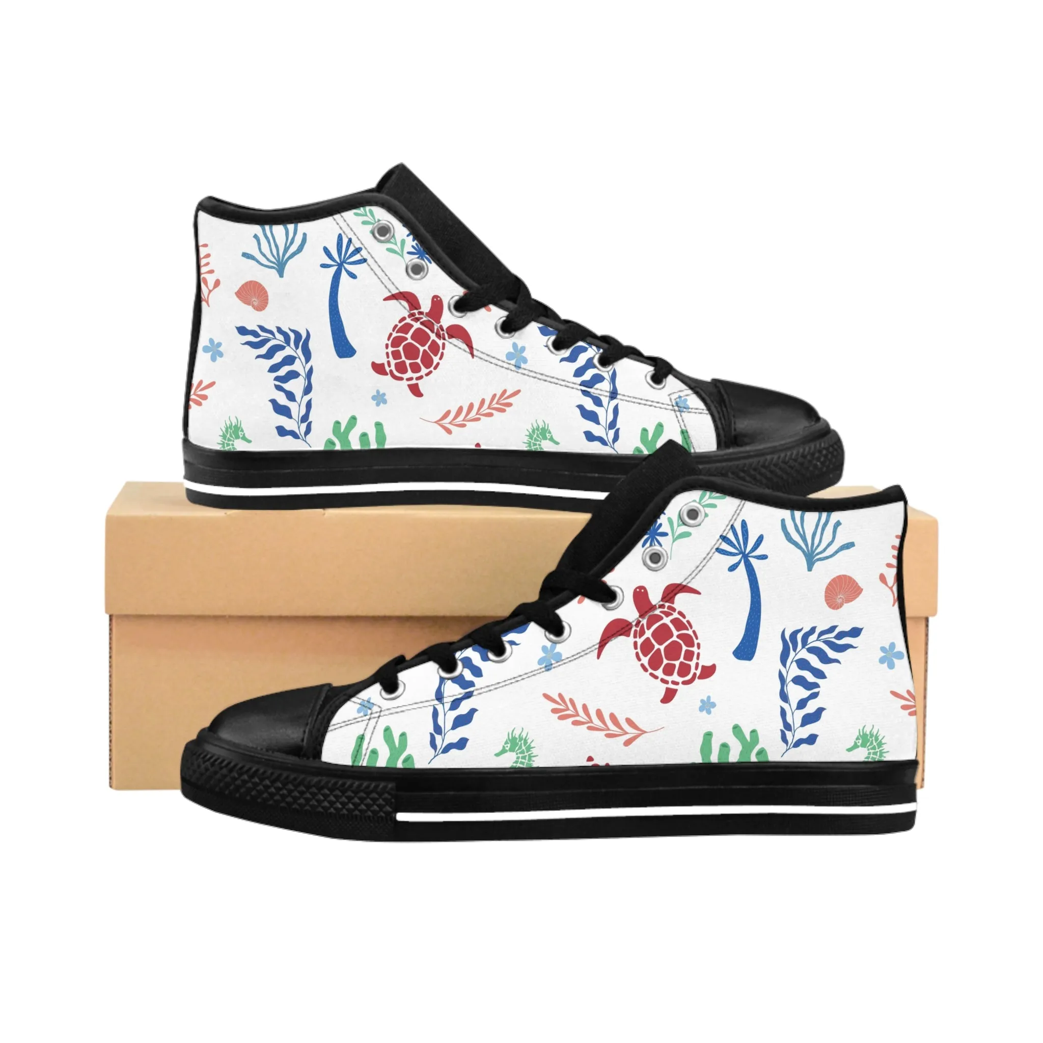 Turtle and Sea Life Women's Classic Sneakers