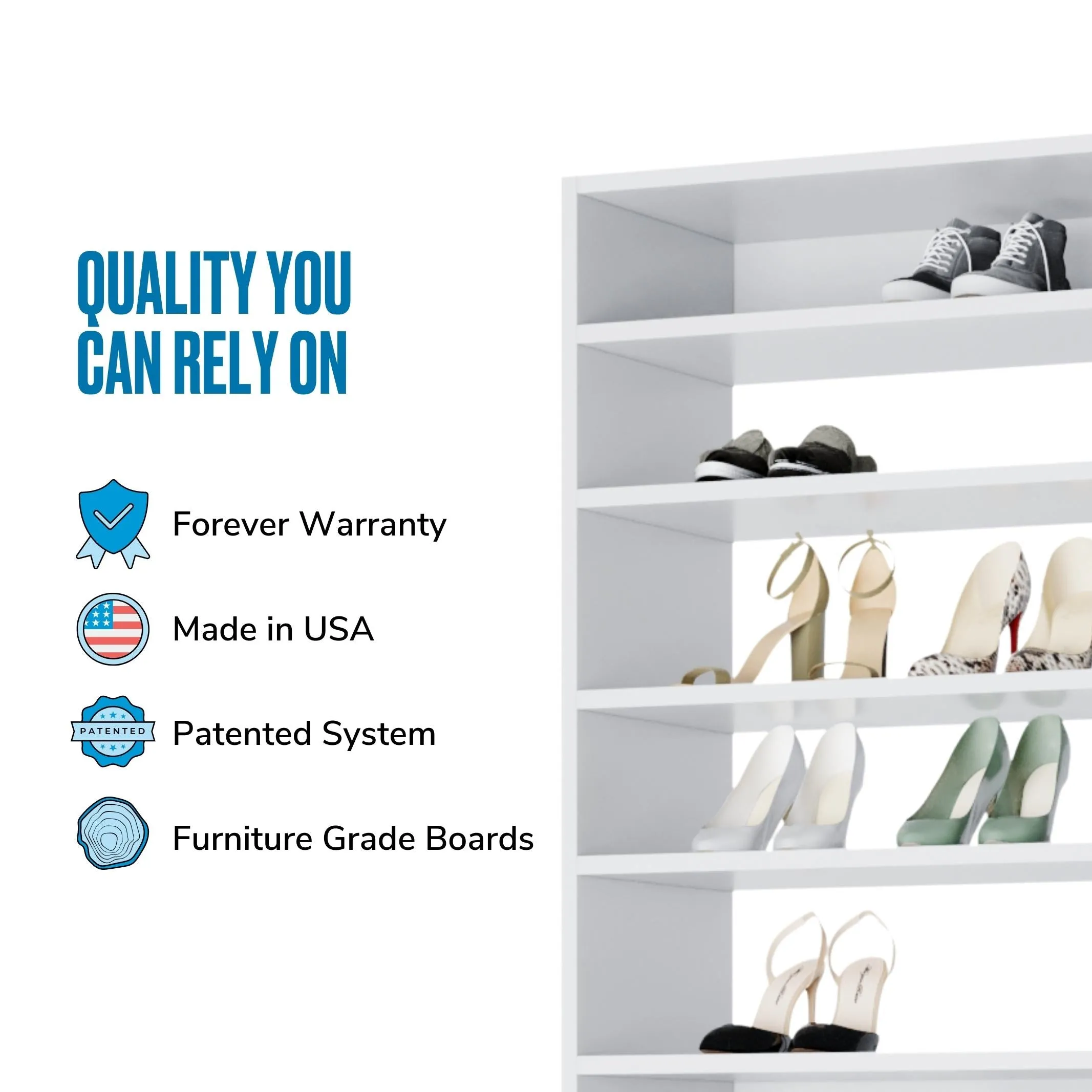 Vista Tall Shoe Shelf Tower