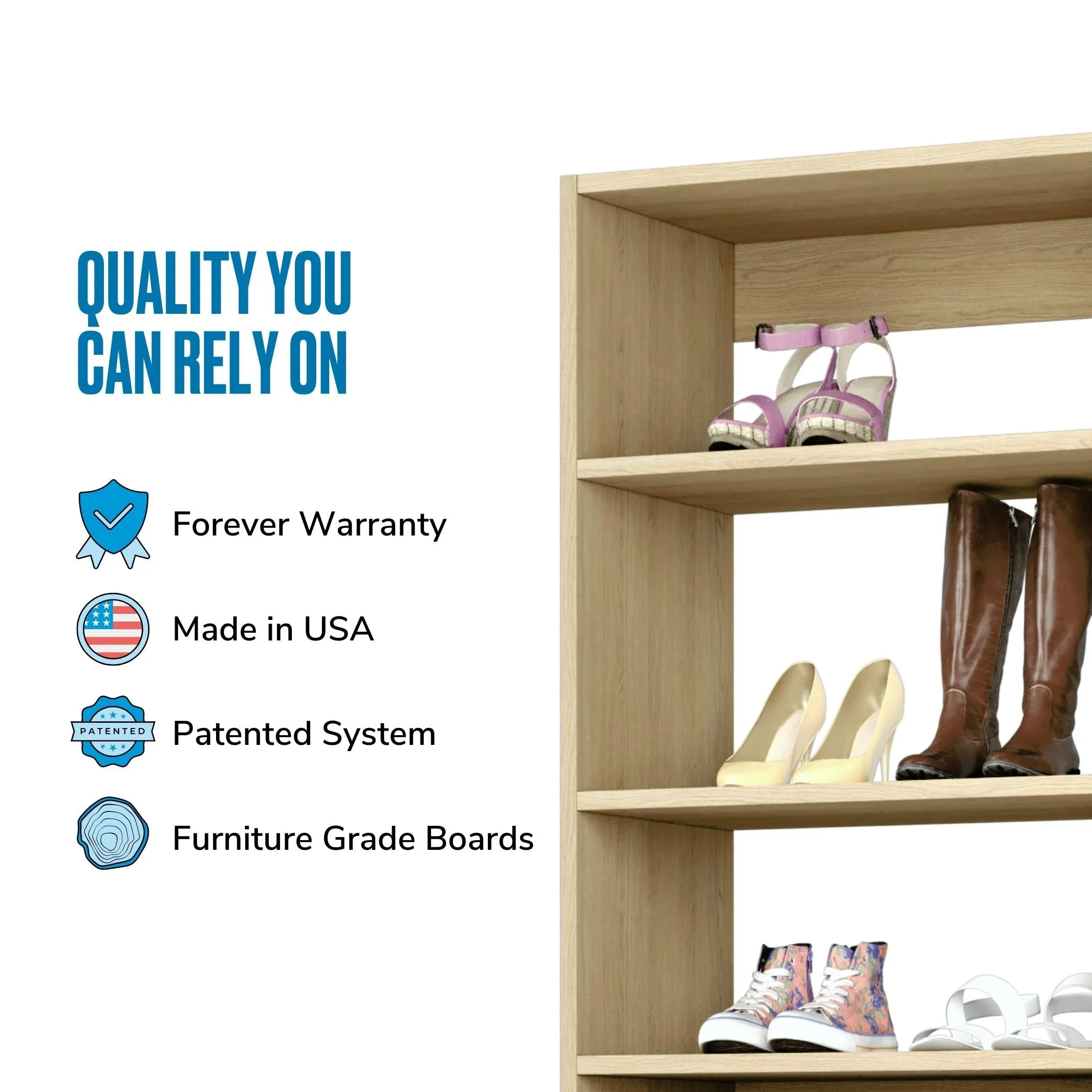 Vista Tall Shoe Shelf Tower