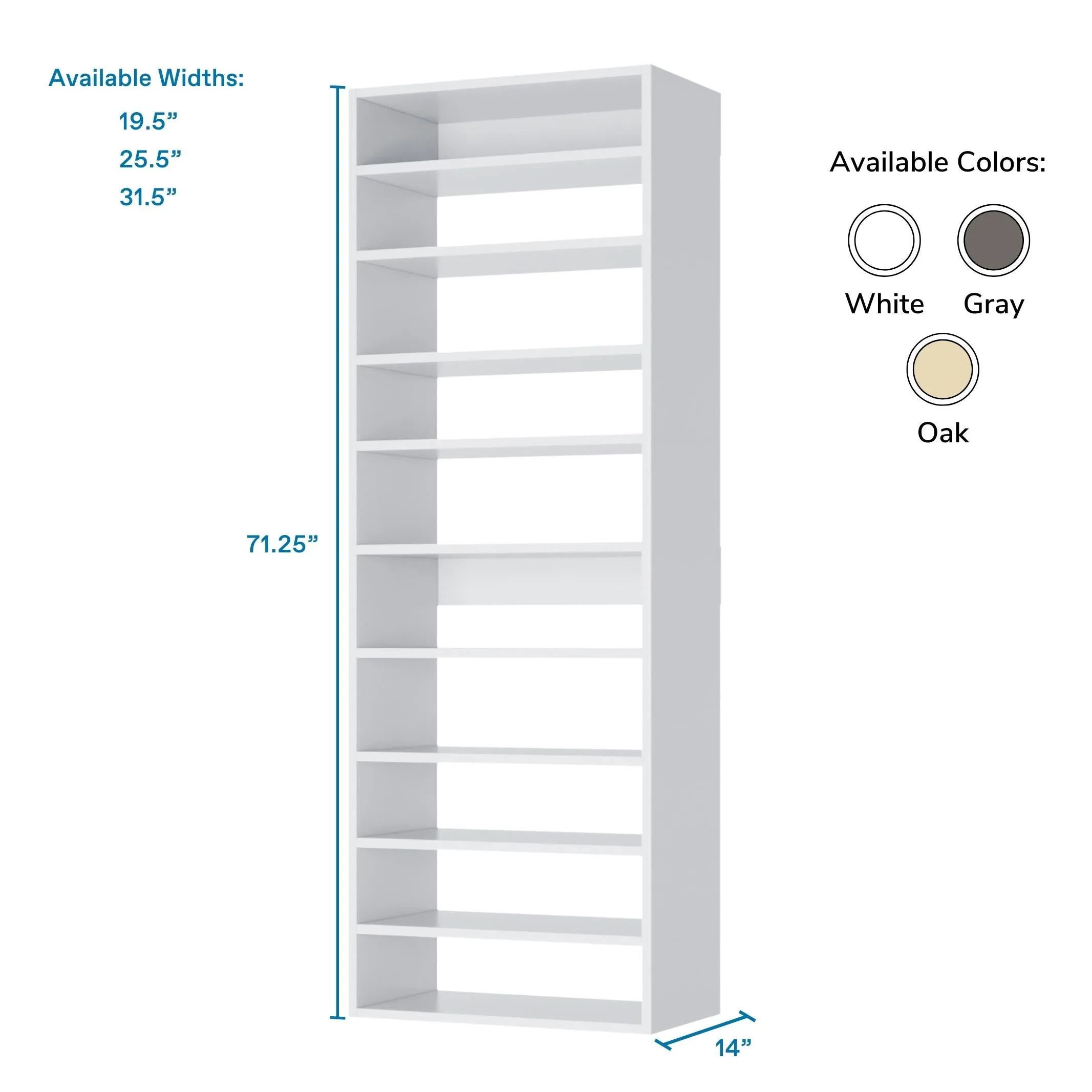 Vista Tall Shoe Shelf Tower