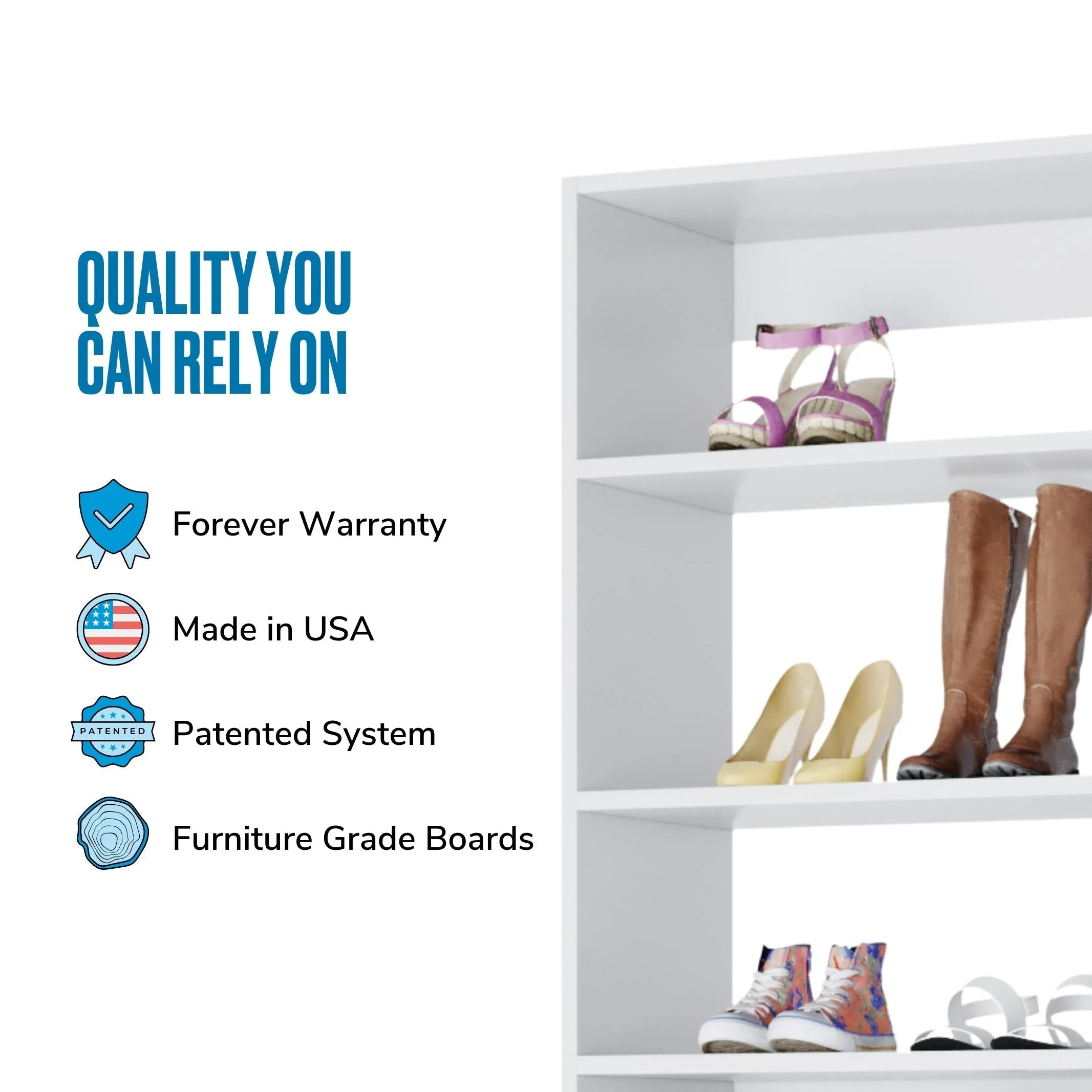 Vista Tall Shoe Shelf Tower