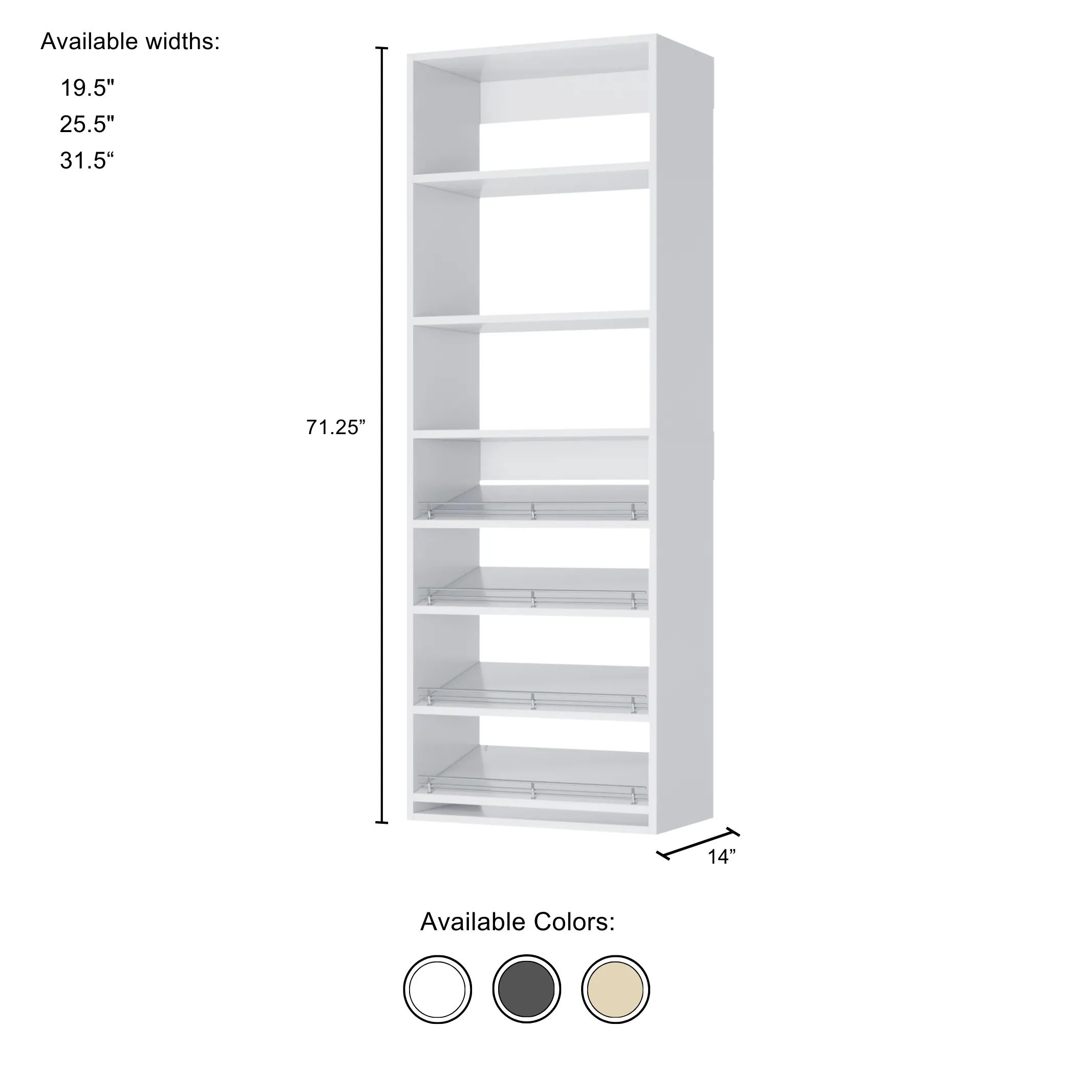 Vista Tall Shoe Shelf Tower