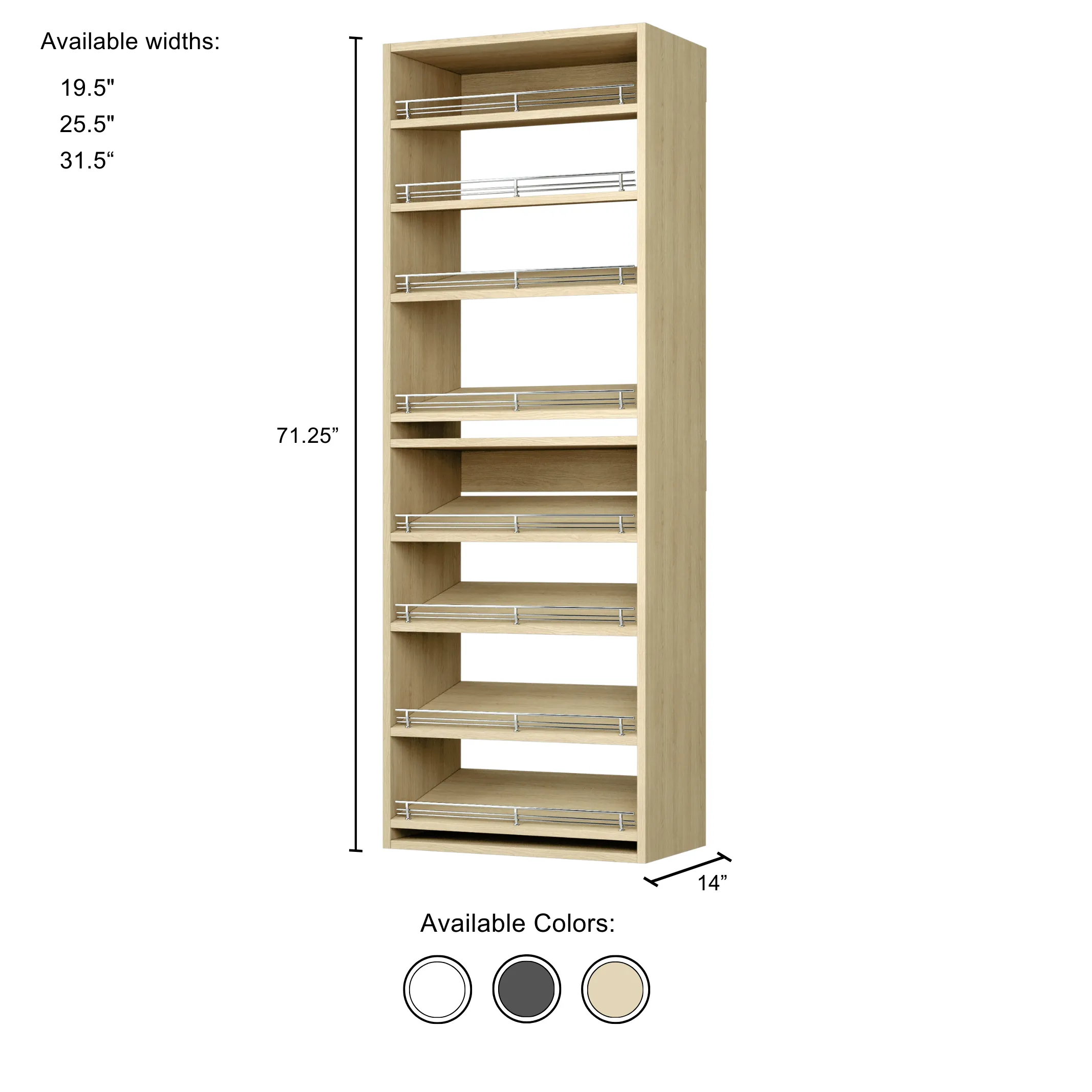 Vista Tall Shoe Shelf Tower