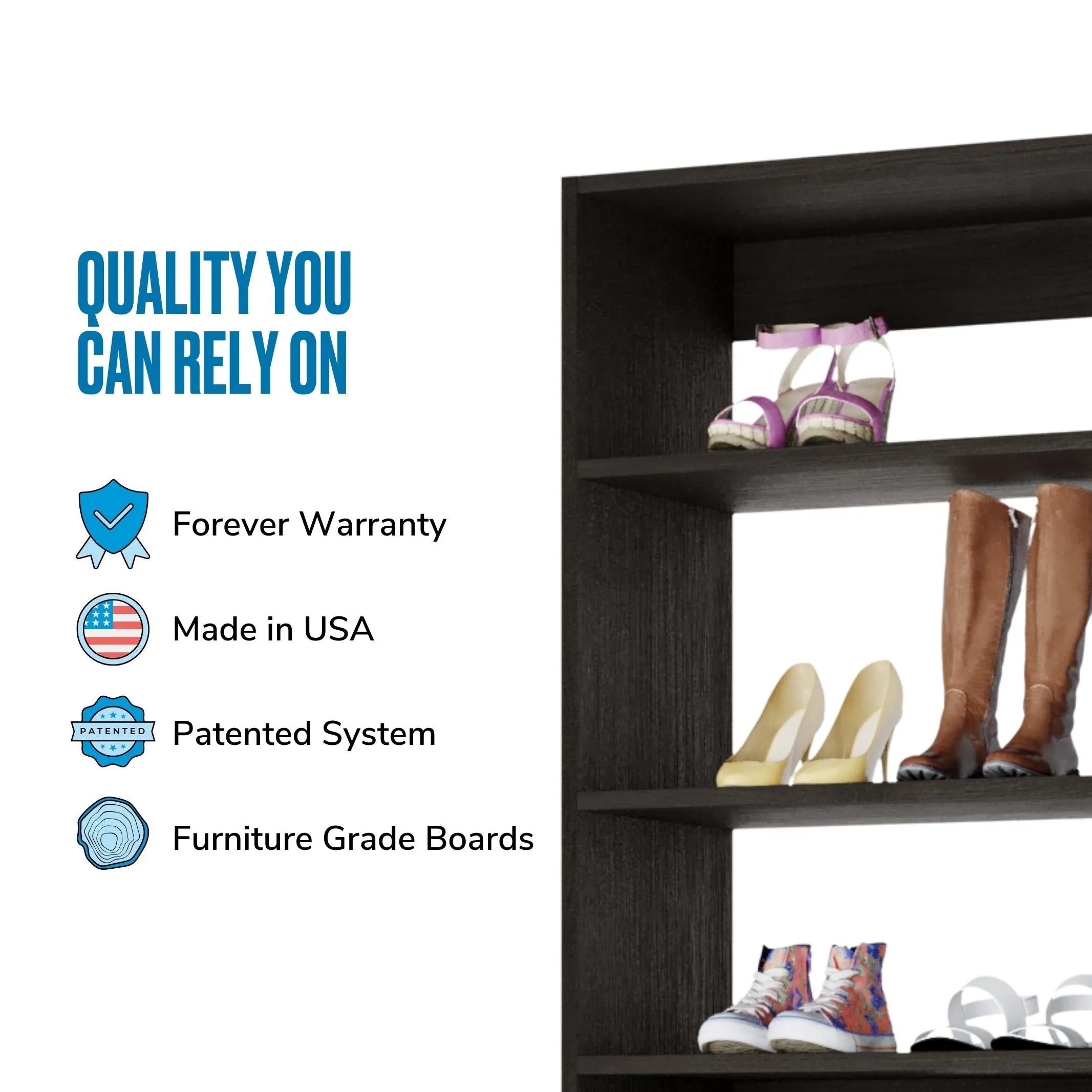 Vista Tall Shoe Shelf Tower