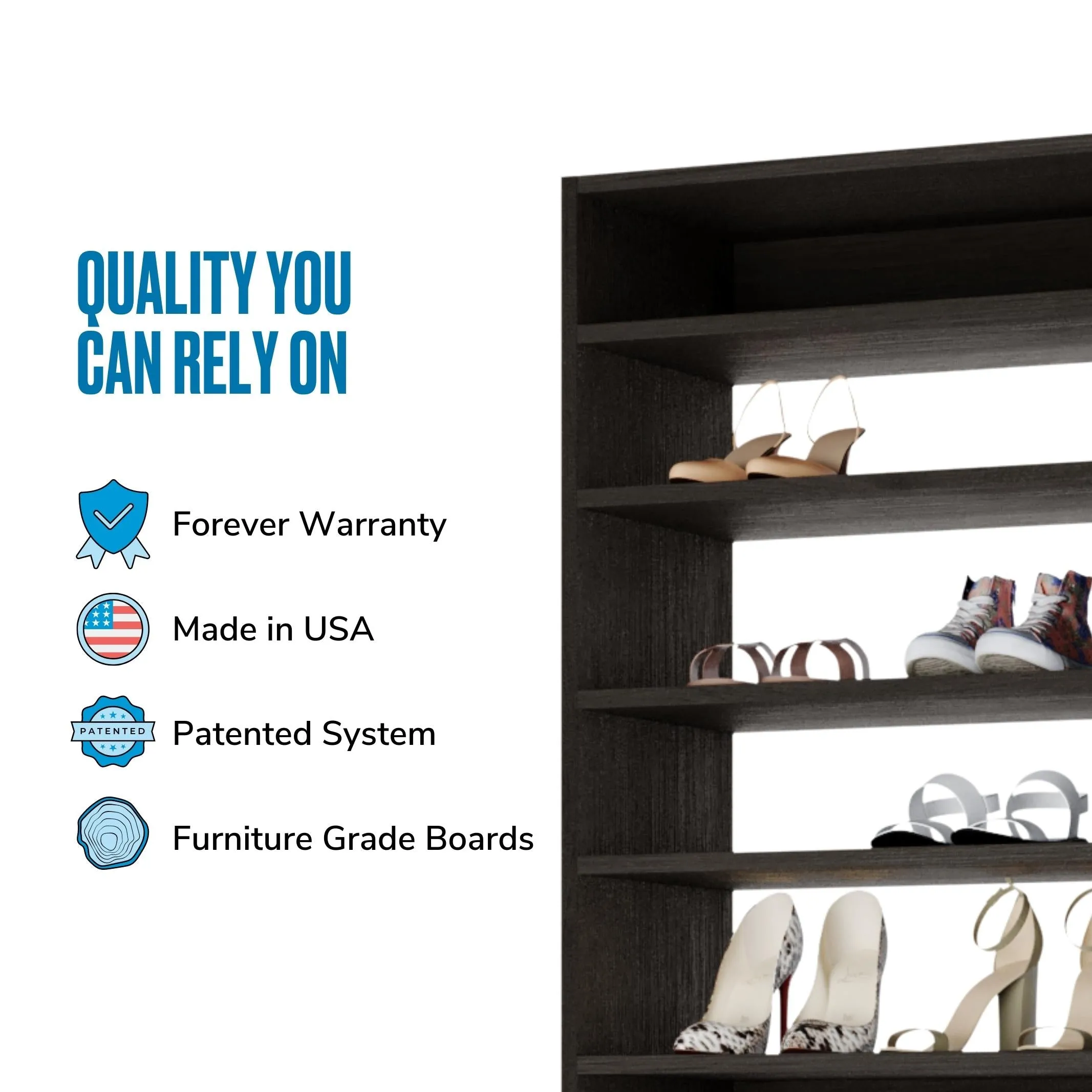 Vista Tall Shoe Shelf Tower