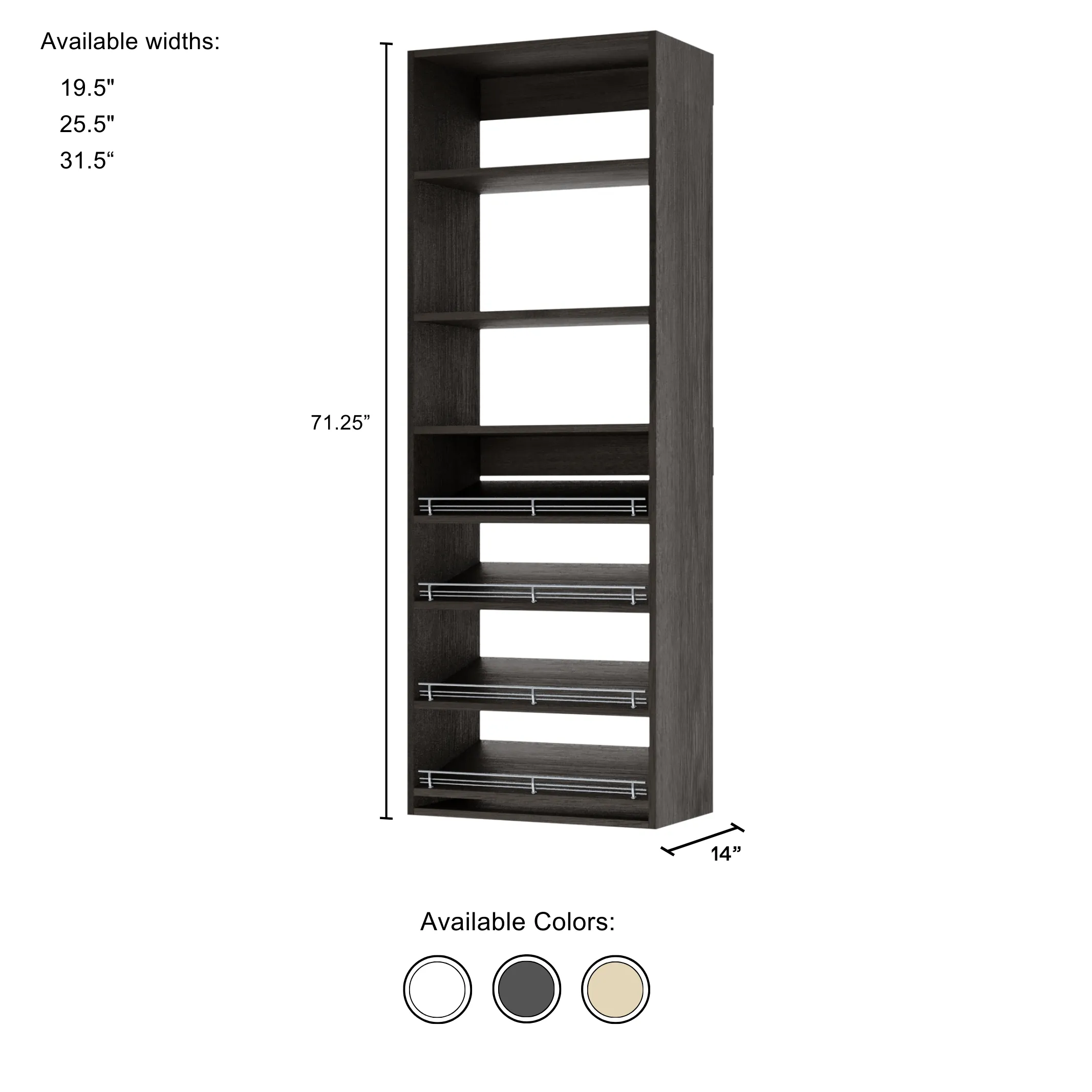 Vista Tall Shoe Shelf Tower