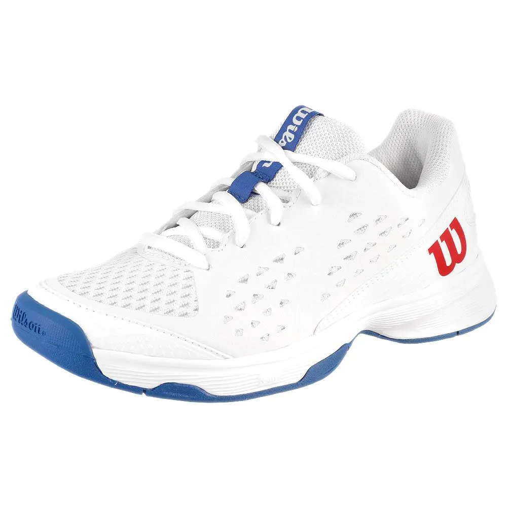 Wilson Junior Rush Pro L - White/Déjà vu Blue