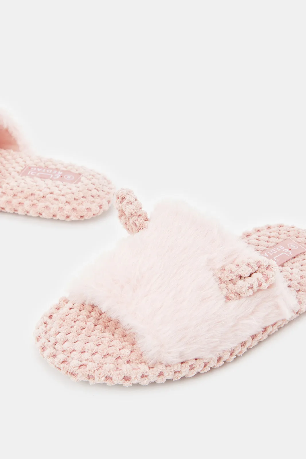 Women Pink Animal Ears Slippers