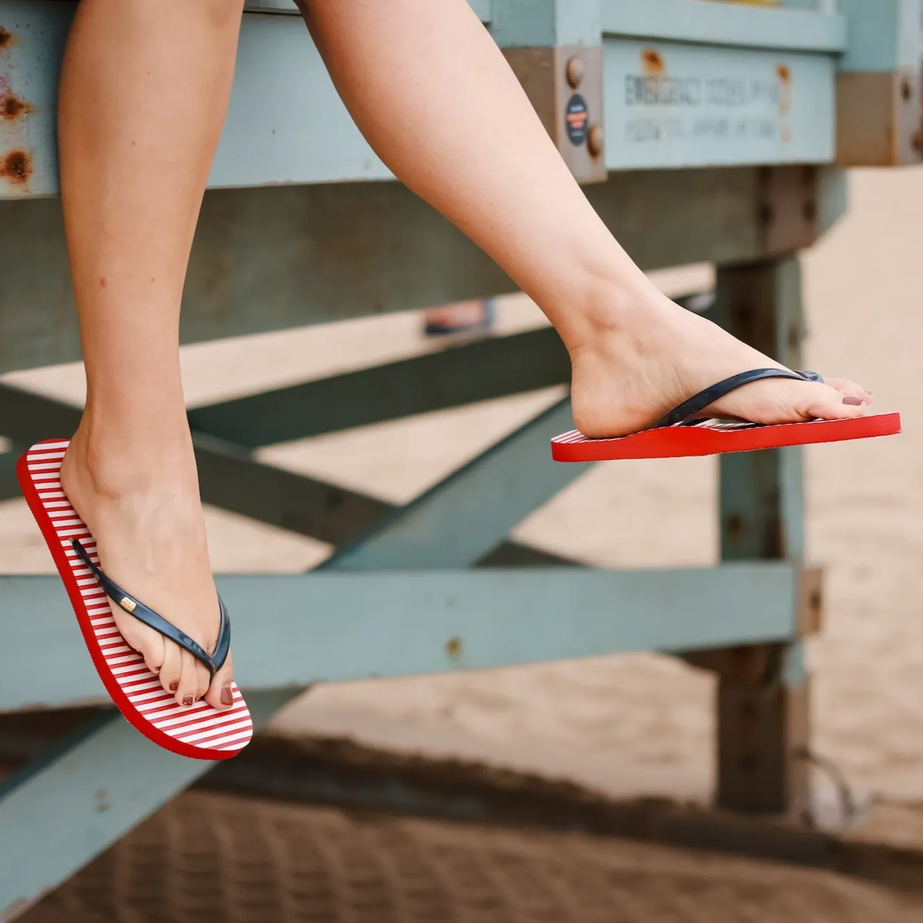 Women's Plug Flip Flop • Red, White, & Blue