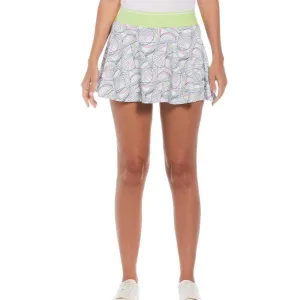 Women's Ribbed Flounce Tennis Skort Bright White