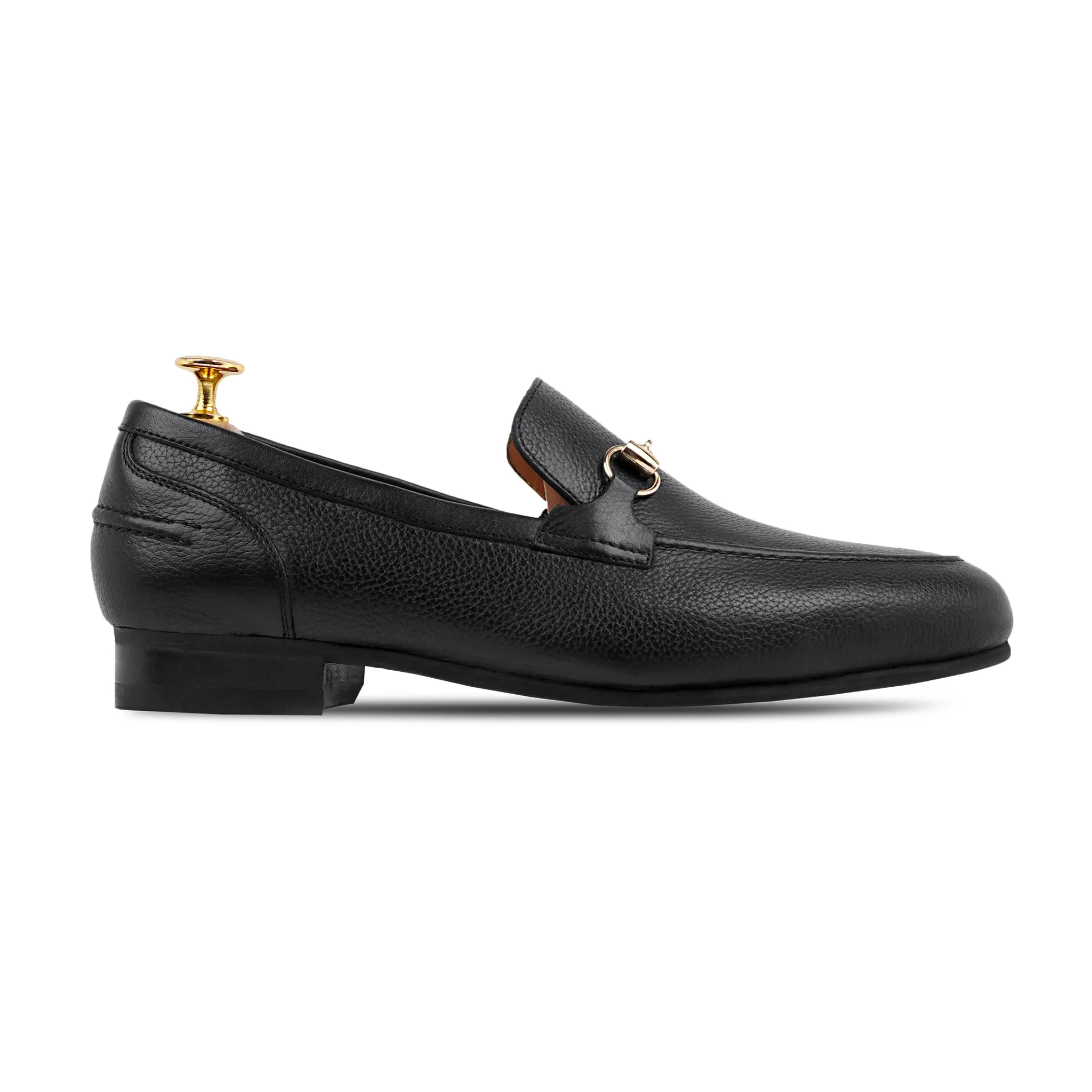 Zenda - Men's Black Pebble Grain Leather Loafer